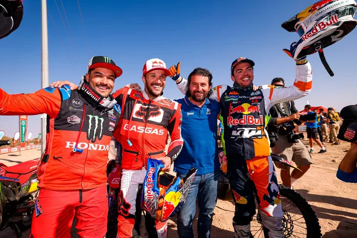 Castera David, Director del Dakar, #3 Gasgas Factory Racing: Sam Sunderland, #7 Monster Energy Honda Team 2022: Pablo Quintanilla, #52 Red Bull KTM Factory Racing: Matthias Walkner