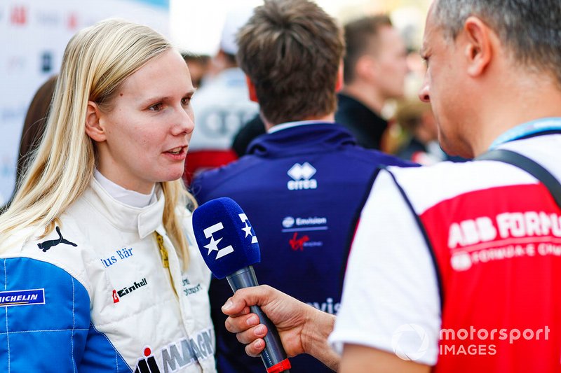 Beitske Visser, BMW I Andretti Motorsports, parle à la presse