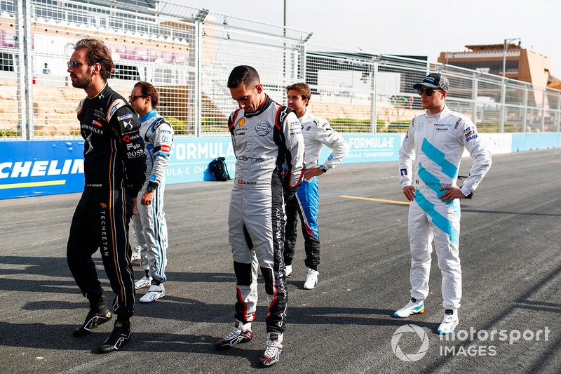 Jean-Eric Vergne, DS TECHEETAH, Felipe Massa, Venturi Formula E, Sébastien Buemi, Nissan e.Dams, Antonio Felix da Costa, BMW I Andretti Motorsports, Stoffel Vandoorne, HWA Racelab, pose for a photo on the grid.