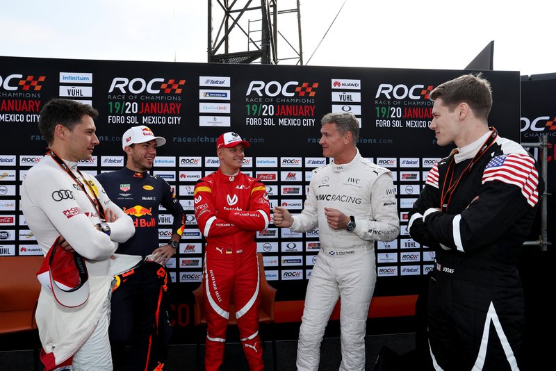 Loic Duval, Pierre Gasly, Mick Schumacher, David Coulthard et Josef Newgarden