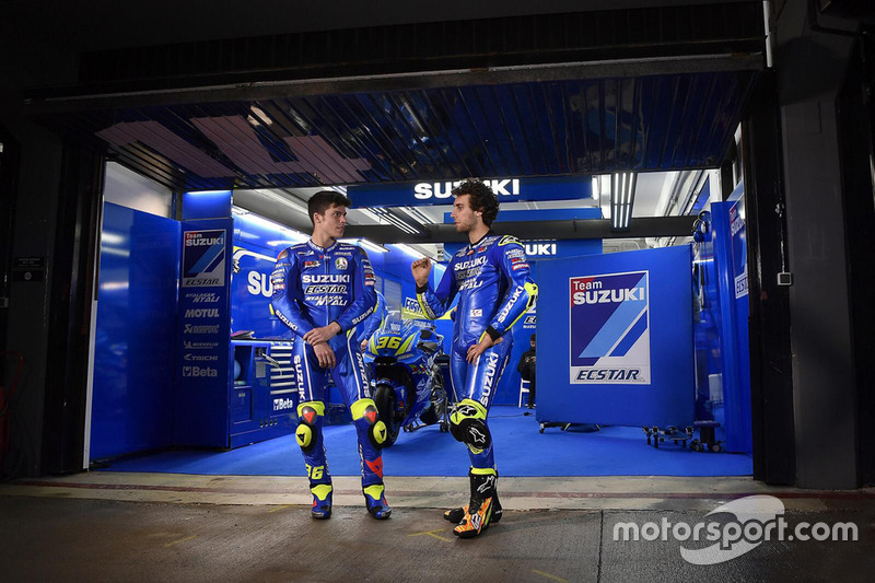 Joan Mir and Alex Rins, Suzuki Ecstar MotoGP Team, at Valencia Circuit