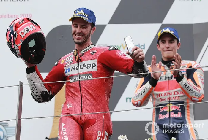 Podio: ganador Andrea Dovizioso, Ducati Team