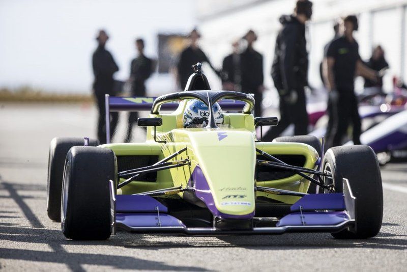 Track action in the W Series Tatuus F3 T-318 car