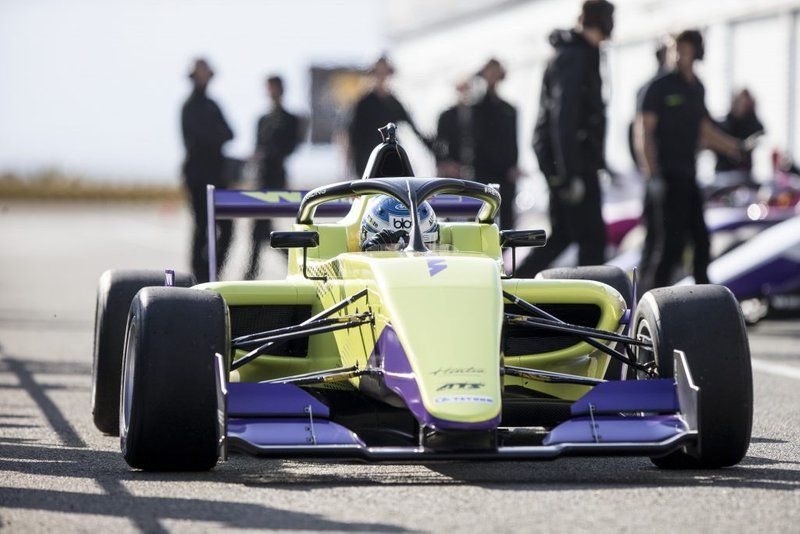 Track action in the W Series Tatuus F3 T-318 car 