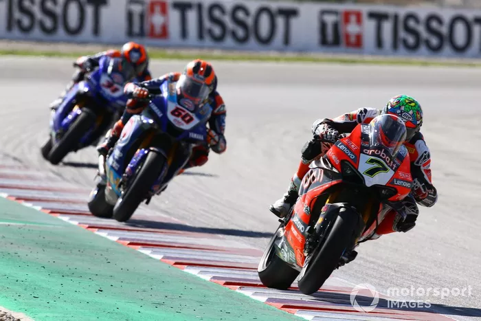 Chaz Davies, ARUBA.IT Racing Ducati, Michael van Der Mark, Pata Yamaha, Garrett Gerloff, GRT Yamaha