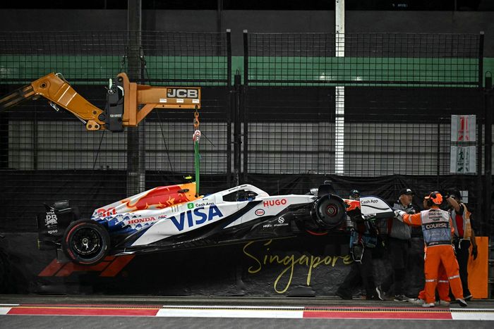 Liam Lawson, accidente del equipo Racing Bulls