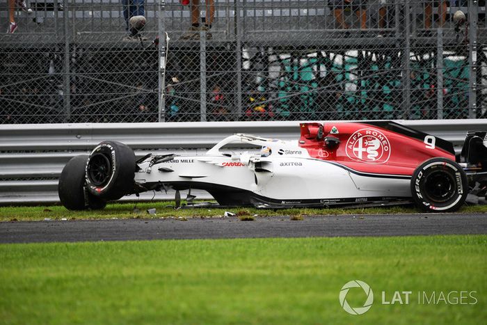 Choque de Marcus Ericsson, Sauber C37