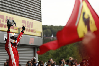 Il vincitore della gara Sebastian Vettel, Ferrari