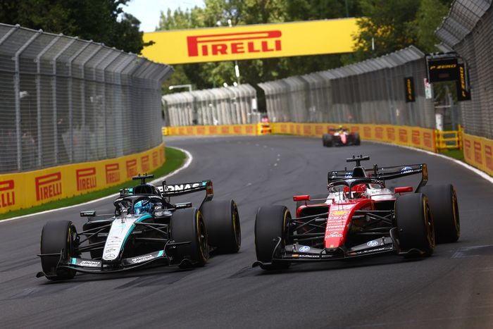 Charles Leclerc, Ferrari, George Russell, Mercedes