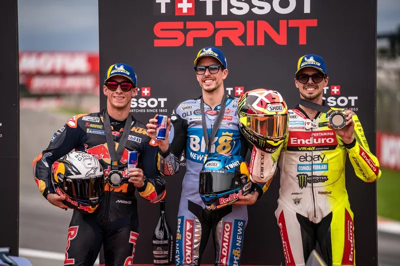 Pedro Acosta, Red Bull KTM Factory Racing, Fabio Di Giannantonio, VR46 Racing Team, Alex Marquez, Gresini Racing