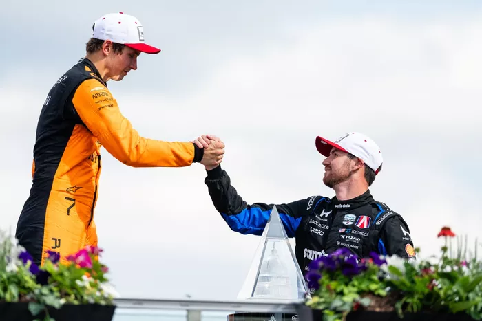 Christian Lundgaard, Arrow McLaren, Kyle Kirkwood, Andretti Global w/ Curb-Agajanian