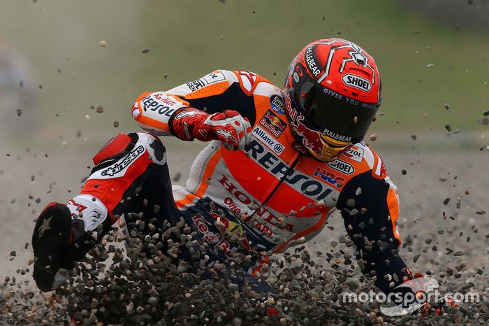 Marc Marquez, Repsol Honda Team, crash