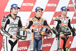Polesitter Marc Marquez; 2. Karel Abraham, Aspar Racing Team; 3. Cal Crutchlow, Team LCR Honda
