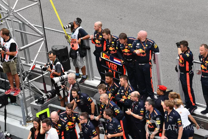 Festejo de Red Bull Racing.
