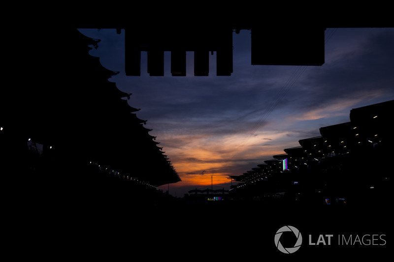 Sun rises at the Sepang Circuit