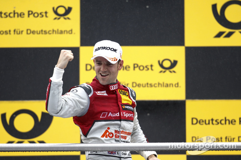 Podium: Race winner Jamie Green, Audi Sport Team Rosberg, Audi RS 5 DTM