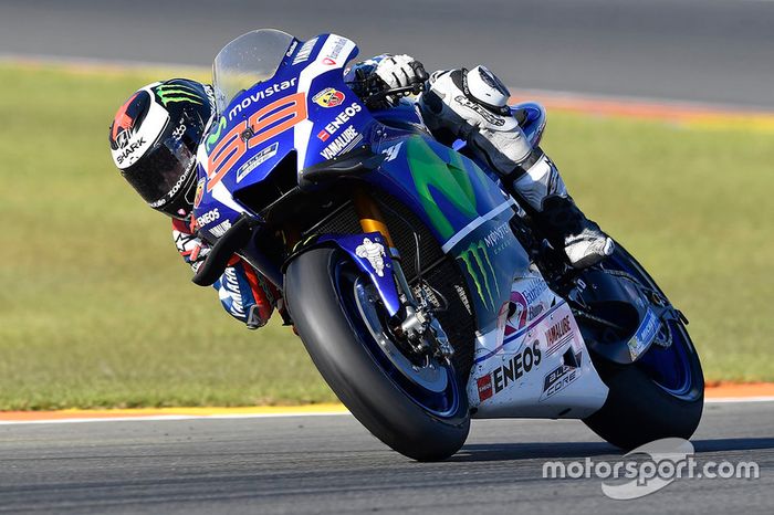 Jorge Lorenzo en su última carrera con Yamaha, el GP de Valencia 2016, donde ganó