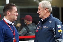 Jos Verstappen, met Dr Helmut Marko, adviseur Red Bull Motorsport