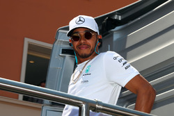 Lewis Hamilton, Mercedes AMG F1 en el desfile de pilotos