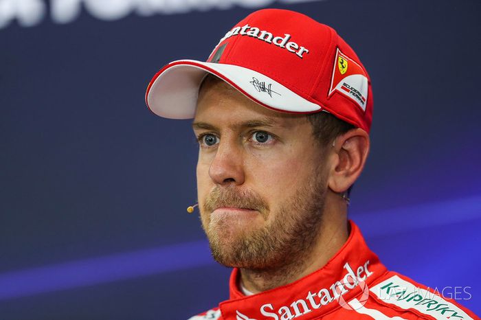 Sebastian Vettel, Ferrari en la conferencia de prensa