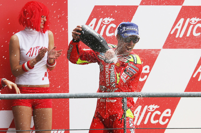 Podium: race winner Marco Melandri, Fortuna Honda