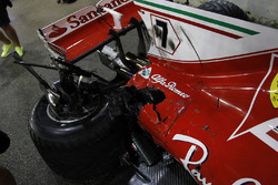 Auto von Kimi Raikkonen, Ferrari SF70H, nach Crash