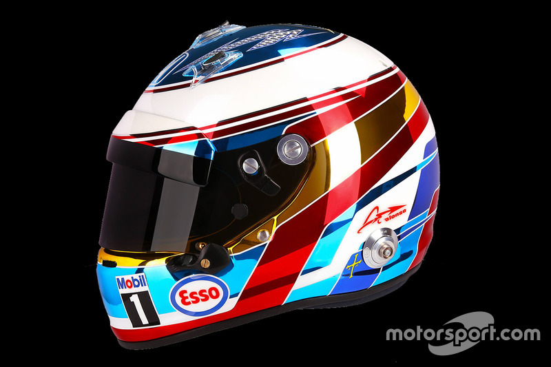Casco de Fernando Alonso en 2016 (Mónaco)