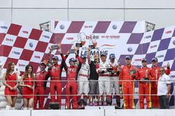 Podium GT winners: #31 Team Audi Korea Audi R8 LMS GT3: Kyong Ouk You, Marchy Lee, Alex Yoong, secon