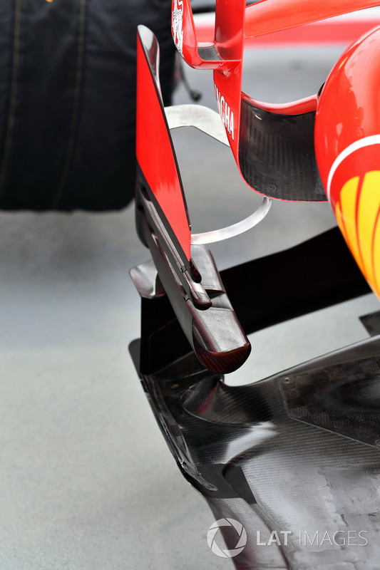 Vue détaillée d'un déflecteur de la Ferrari SF70H
