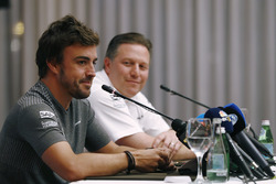 Fernando Alonso and Zak Brown, Executive Director, McLaren Technology Group, announce Fernando's deal to race in the 2017 Indianapolis 500 in an Andretti Autosport run McLaren Honda car