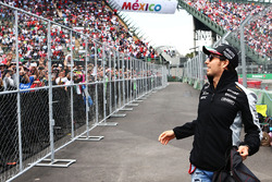 Sergio Perez, Sahara Force India F1, tijdens de rijdersparade
