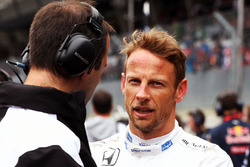 Jenson Button, McLaren op de grid