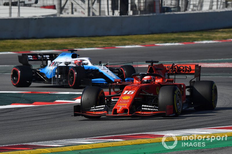 Charles Leclerc, Ferrari SF90 e Robert Kubica, Williams FW42