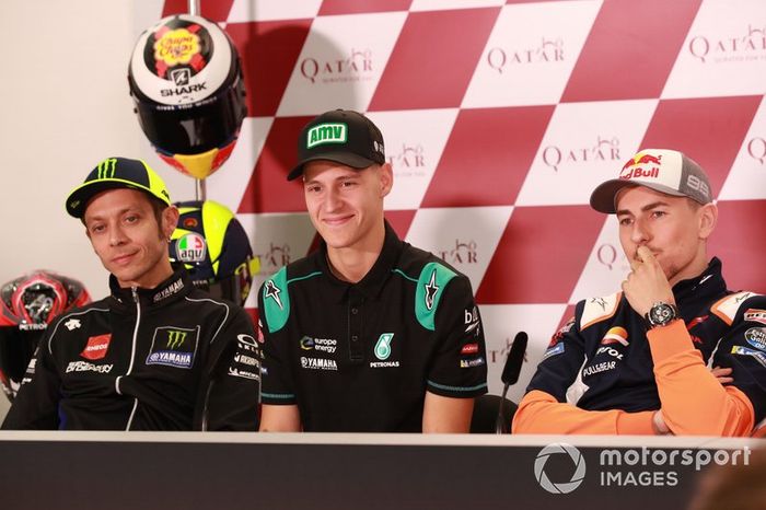Valentino Rossi, Yamaha Factory Racing, Fabio Quartararo, Petronas Yamaha SRT, Jorge Lorenzo, Repsol Honda Team