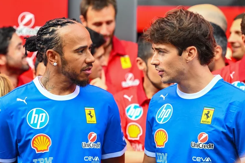 Charles Leclerc, Ferrari, Lewis Hamilton