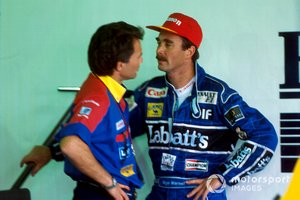 Nigel Mansell, Williams habla con el director del equipo de Williams Peter Windsor