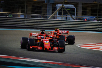 Sebastian Vettel, Ferrari en Kimi Raikkonen, Ferrari