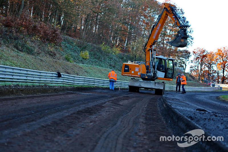 Construction work at the Nürburgring Nordschleife