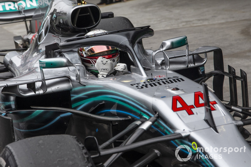 Lewis Hamilton, Mercedes AMG F1 W09 EQ Power+ celebrates in Parc Ferme 