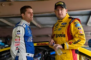David Ragan, Front Row Motorsports, Ford Fusion MDS Transport and Michael McDowell, Front Row Motorsports, Ford Fusion Love's Travel Stops