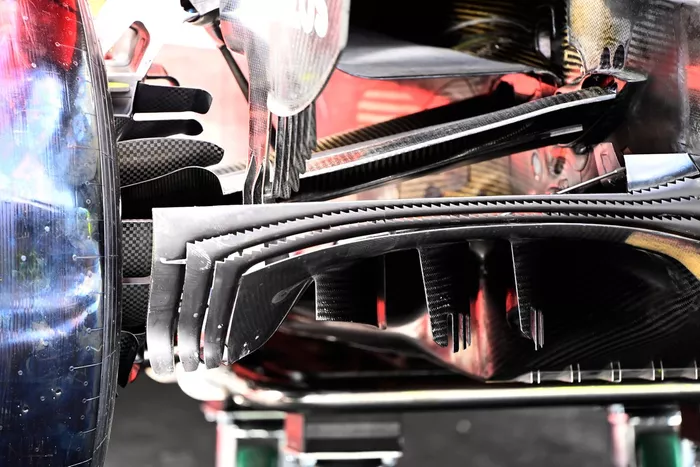 Detalle de la parte trasera del Red Bull Racing RB16B