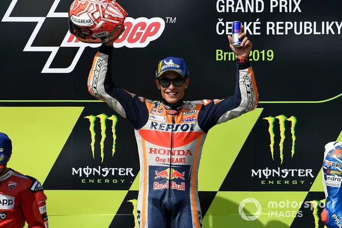 Podio: Marc Márquez, ganador de la carrera, Repsol Honda Team