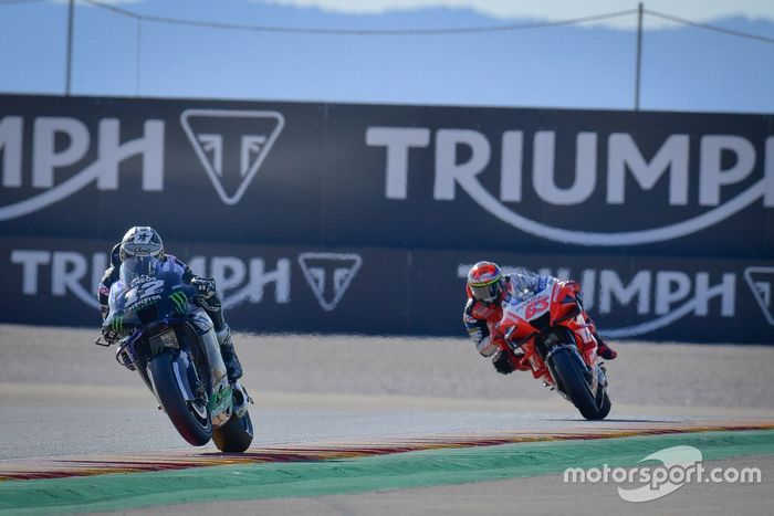 Maverick Viñales, Yamaha Factory Racing, Francesco Bagnaia, Pramac Racing