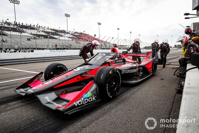 Alex Palou,  Dale Coyne Racing with Team Goh Honda, pit stop