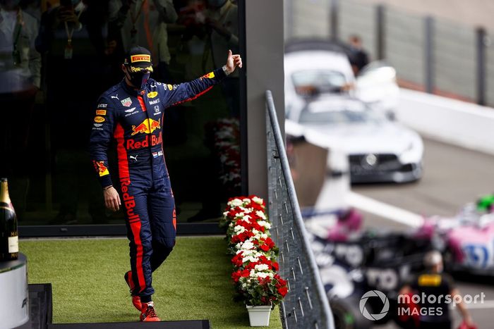 Podio: tercer lugar Max Verstappen, Red Bull Racing