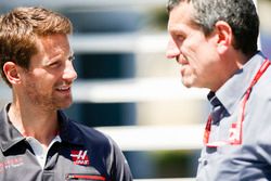 Romain Grosjean, Haas F1 Team, and Guenther Steiner, Team Principal, Haas F1