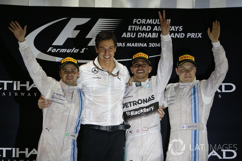 2014: 1. Lewis Hamilton, 2. Felipe Massa, 3. Valtteri Bottas