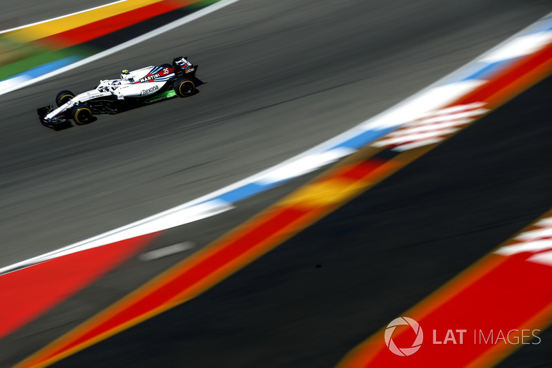 Sergey Sirotkin, Williams FW41, with aero paint