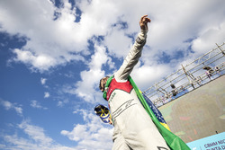 Lucas di Grassi, Audi Sport ABT Schaeffler, celebrates on the podium