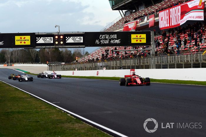 Sebastian Vettel, Ferrari SF71H práctica de arrancada